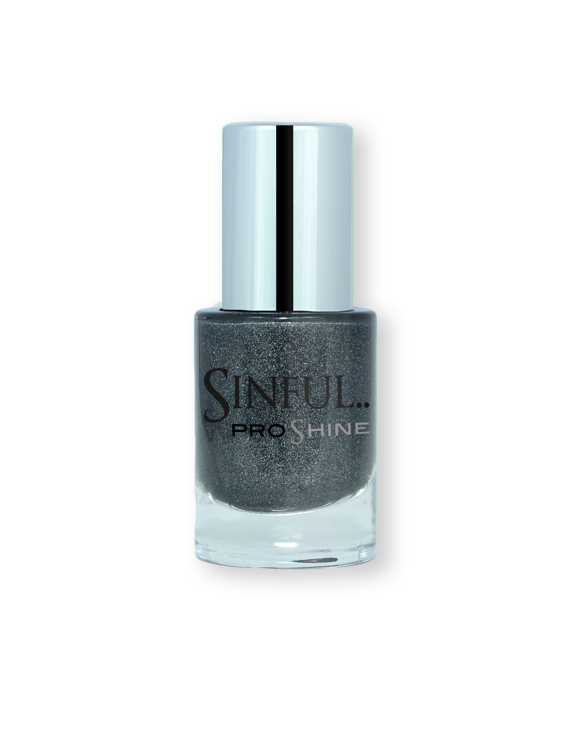 Sinful PROshine is a revolution into top spec imitation gel-like formula, easy application, full coverage and a sleek finish. Spoil yourself with the choice of 42 shades, expertly formulated with the finest grade of pigments. Black Magic: Charcoal black with fine crystal pearls