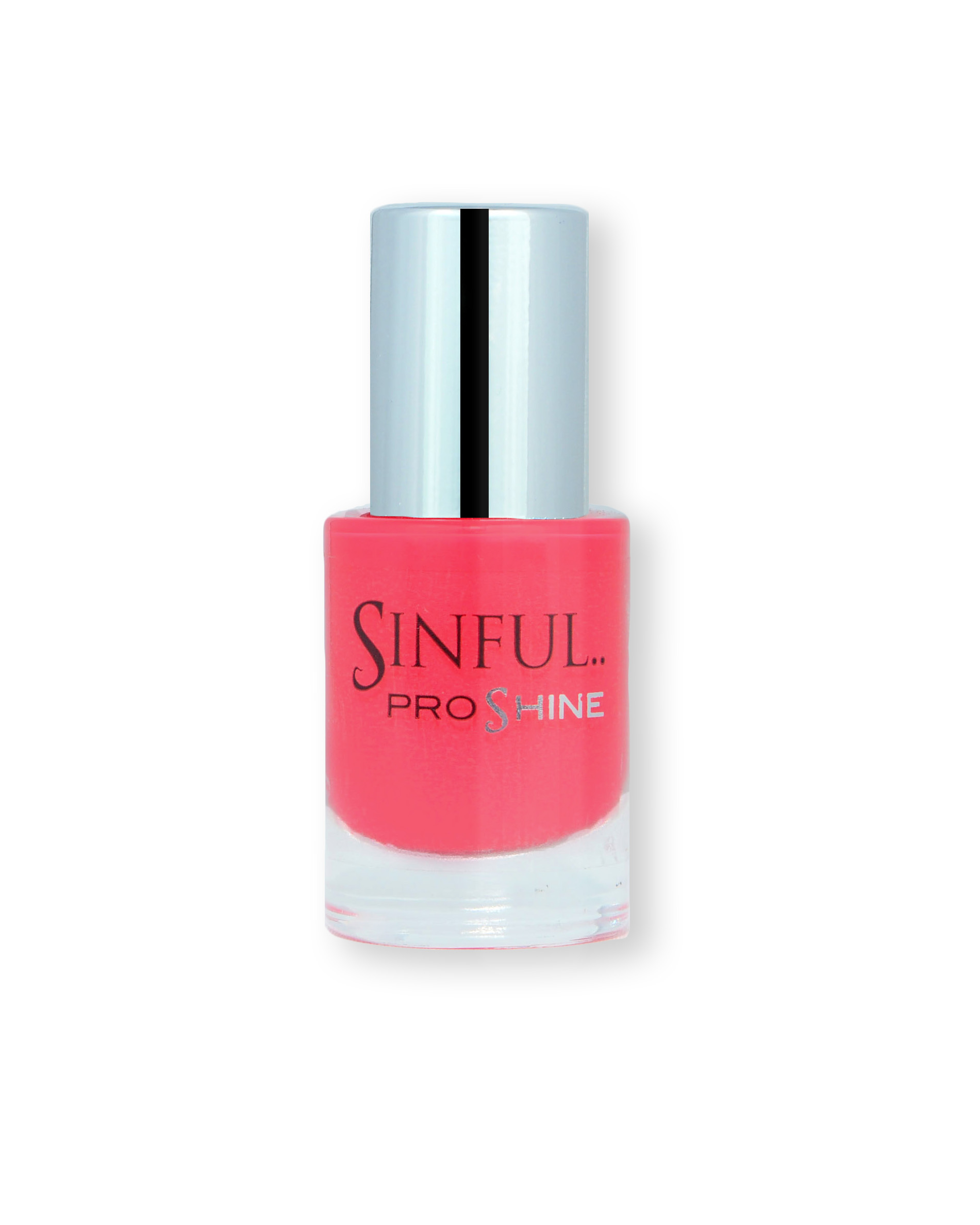 Sinful PROshine is a revolution into top spec imitation gel-like formula, easy application, full coverage and a sleek finish. Spoil yourself with the choice of 42 shades, expertly formulated with the finest grade of pigments. Guilty Pleasure: Hot pink coral with a creme finish