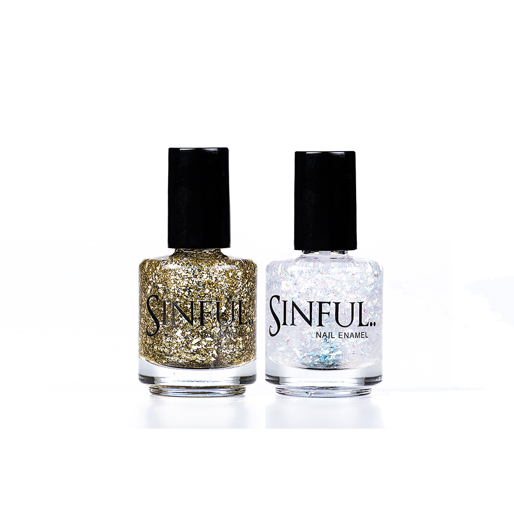 Chunky leaf Glitter Duo by Sinful Nails UK AW17 Duo's // Perfect for Christmas! 15ml Saving of £1.00